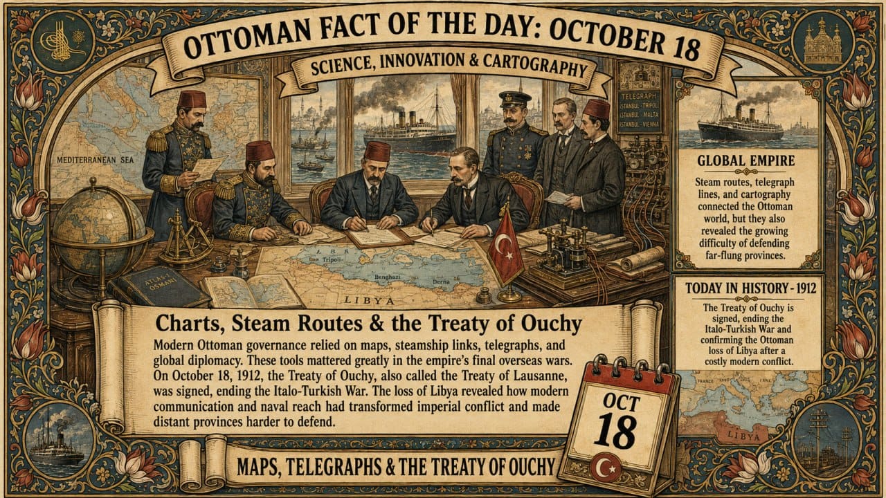 SCIENCE, INNOVATION & CARTOGRAPHY
Charts, Steam Routes & the Treaty of Ouchy — October 18