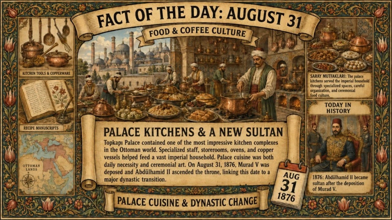 Palace Kltchens & a New Sultan — August 31