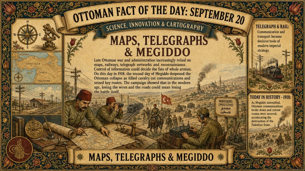 Maps, Telegraphs & Megidd — September 20