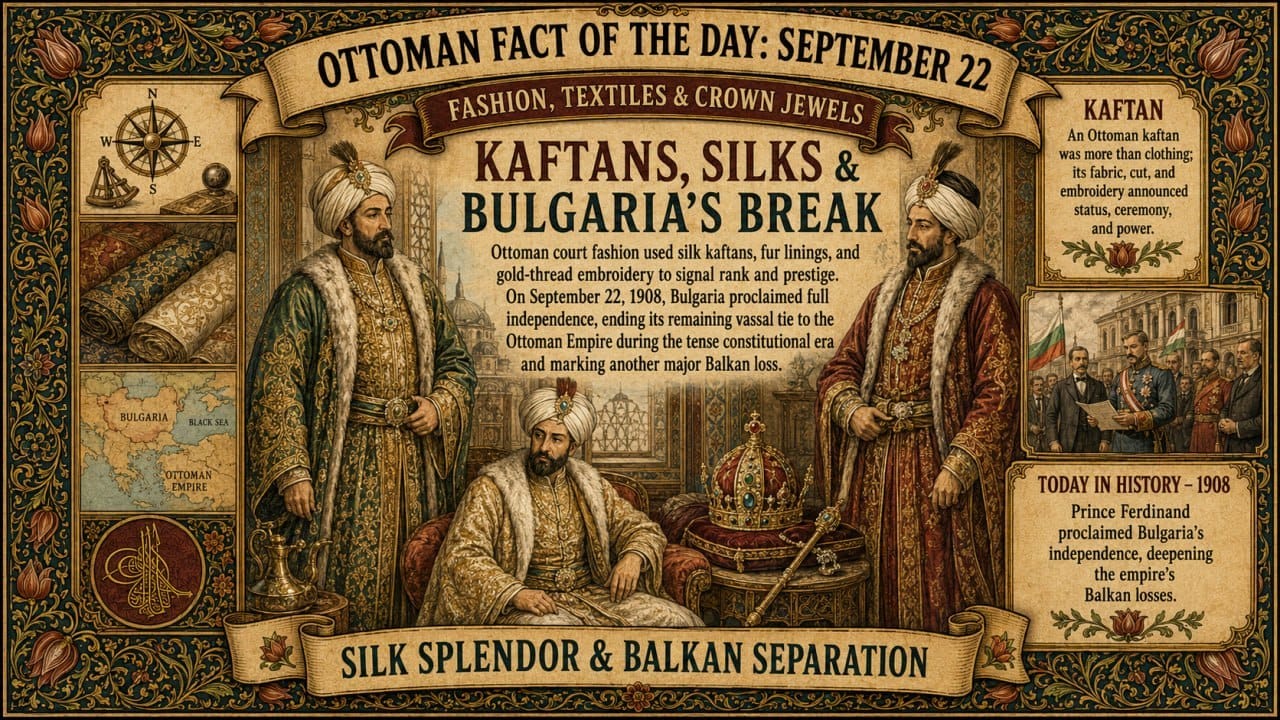 FASHION, TEXTILES & CROWN JEWELSKAFTANS, SILKS & BULGARIA'S BREAK — September 22